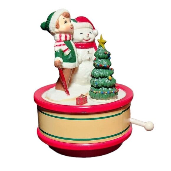 Vintage Music Box Santa Claus Is Coming To Town That Rotates Pre-owned (1950's) - Picture 2 of 6
